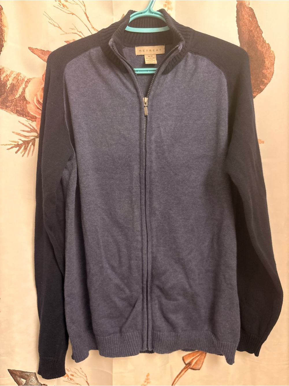 Men’s medium Full-Zip Navy Sweater